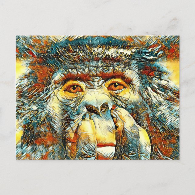 AnimalArt_Chimpanzee_008 Postcard (Front)