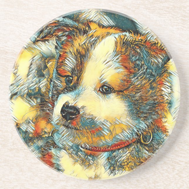 AnimalArt_Dog_002 Coaster (Front)