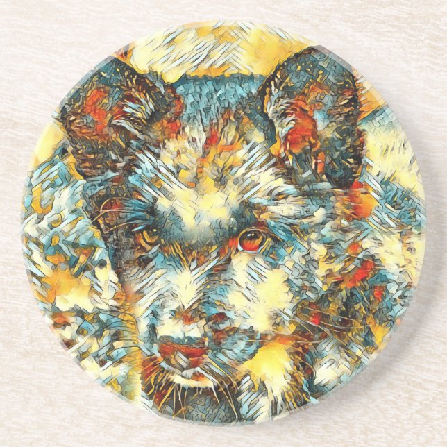 AnimalArt_Dog_011 Coaster (Front)