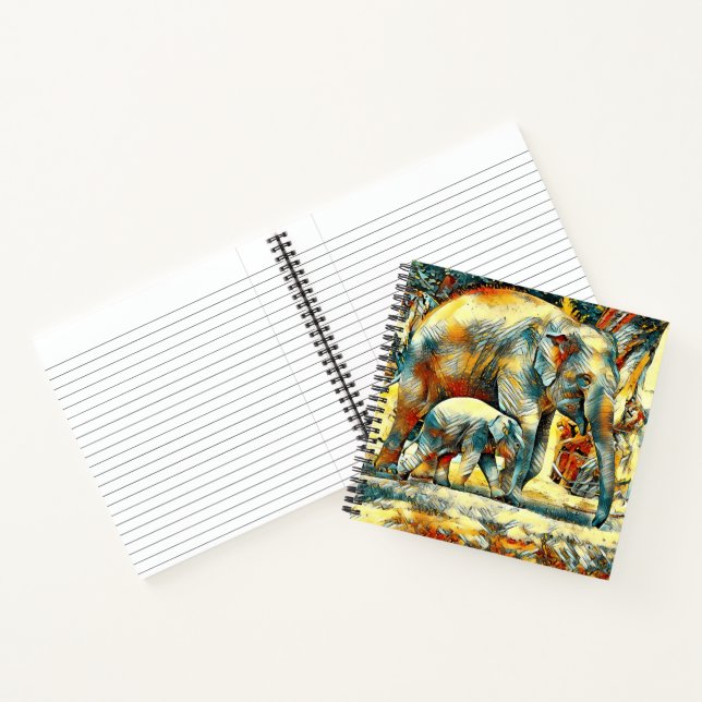 AnimalArt_Elephant_002 Notebook (Inside)