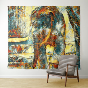 AnimalArt_Elephant_012 Tapestry