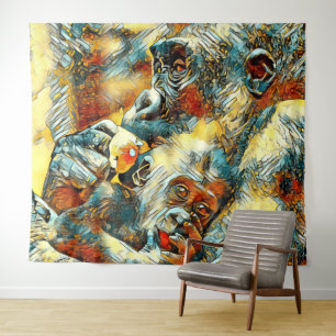 AnimalArt_Gorilla_001 Tapestry