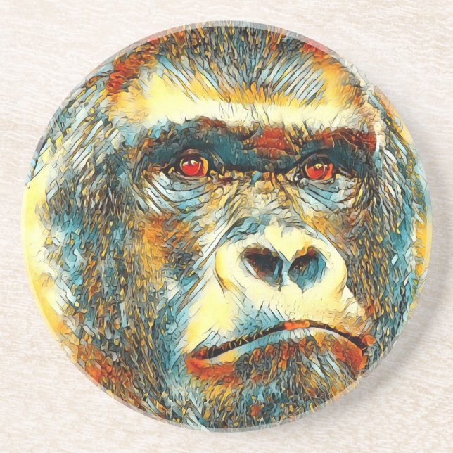 AnimalArt_Gorilla_003 Coaster (Front)