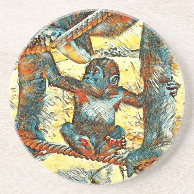 AnimalArt_Gorilla_006 Coaster (Front)
