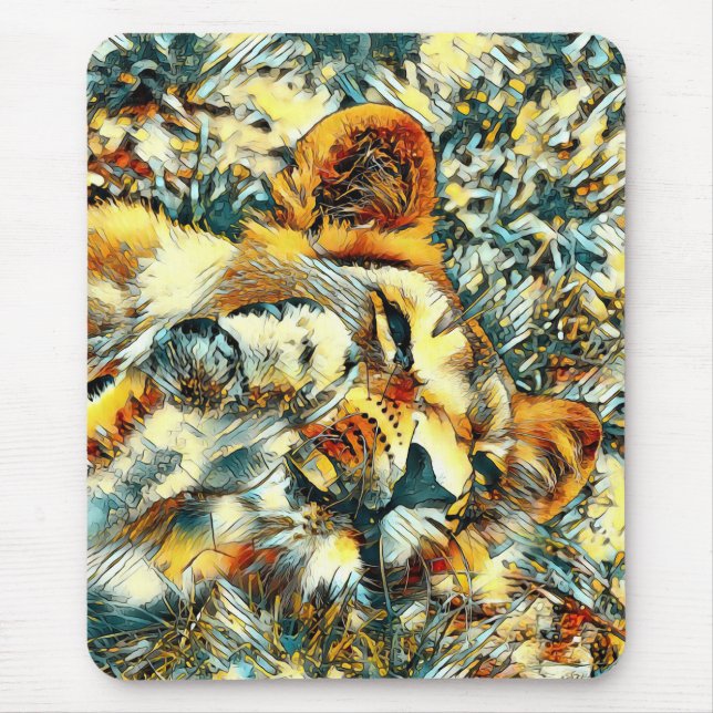AnimalArt_Lion_008 Mouse Pad (Front)