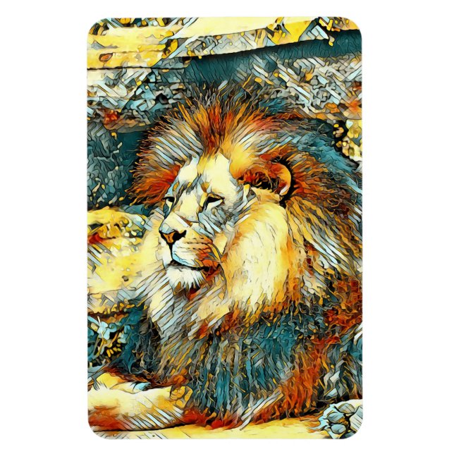 AnimalArt_Lion_033 Magnet (Vertical)