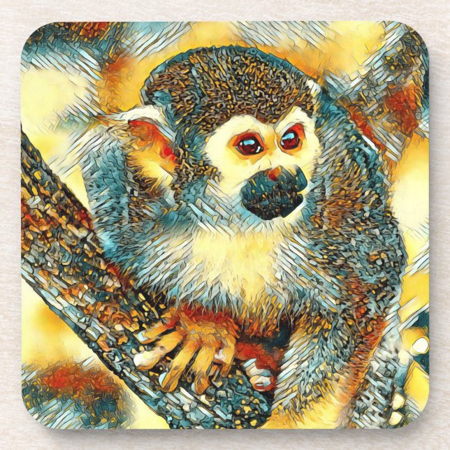 AnimalArt_Monkey_001 Coaster (Front)