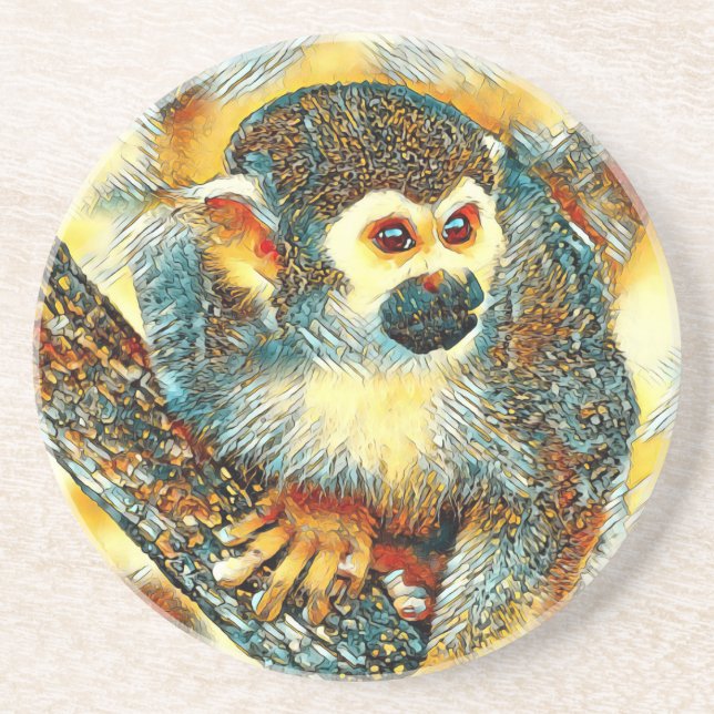 AnimalArt_Monkey_001 Coaster (Front)