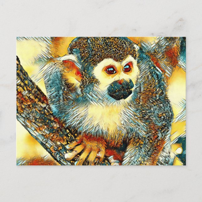 AnimalArt_Monkey_001 Postcard (Front)