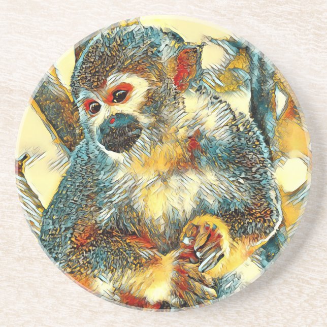 AnimalArt_Monkey_003 Coaster (Front)