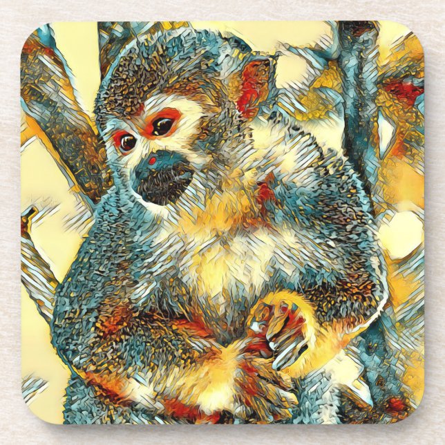 AnimalArt_Monkey_003 Coaster (Front)