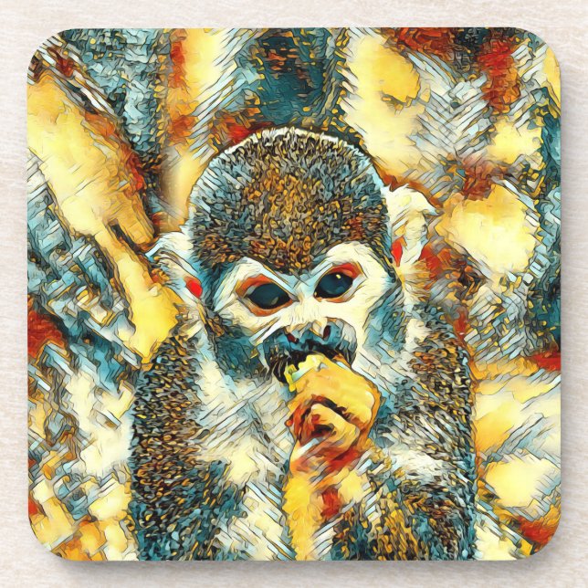 AnimalArt_Monkey_07 Coaster (Front)