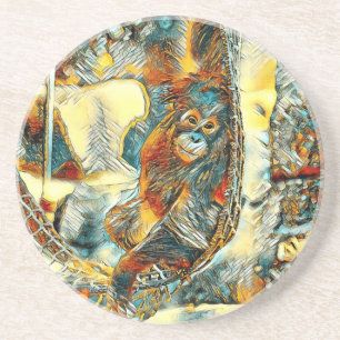 AnimalArt_OrangUtan_005 Coaster