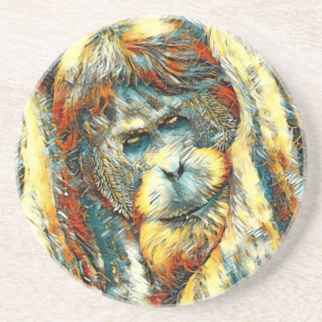 AnimalArt_OrangUtan_006 Coaster (Front)