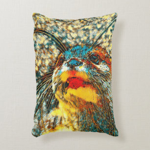 AnimalArt_Otter_001 Accent Pillow