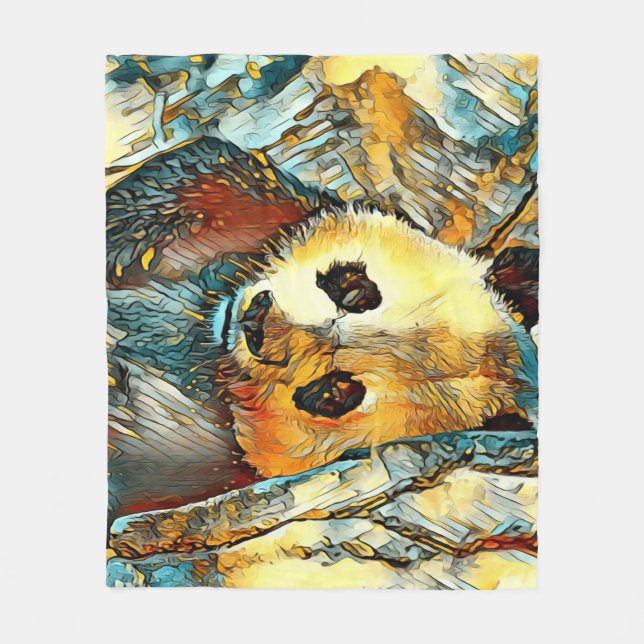 AnimalArt_Panda_002 Fleece Blanket (Front)