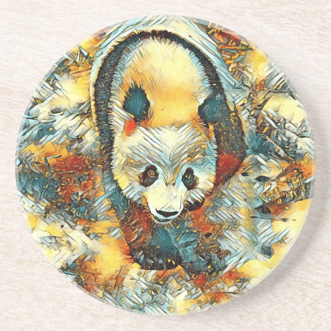 AnimalArt_Panda_006 Coaster (Front)