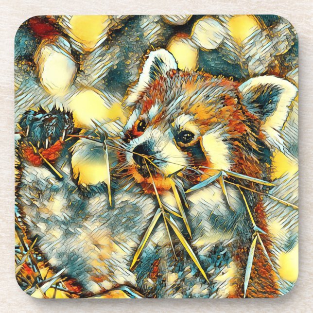 AnimalArt_RedPanda_001 Coaster (Front)