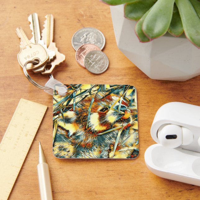 AnimalArt_RedPanda_003 Keychain (Desk)
