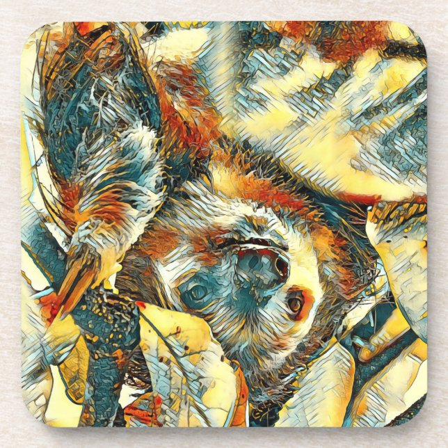 AnimalArt_Sloth_002 Coaster (Front)