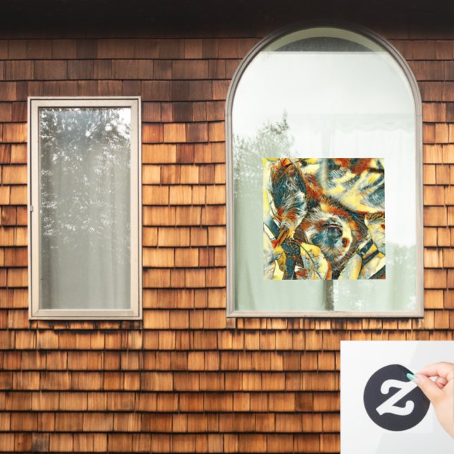 AnimalArt_Sloth_002 Window Cling (Home Window)