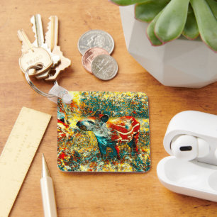AnimalArt_Tapir_001 Keychain