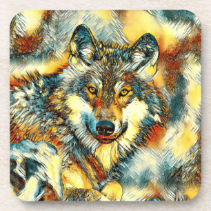 AnimalArt_Wolf_001 Coaster