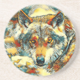 AnimalArt_Wolf_002 Coaster