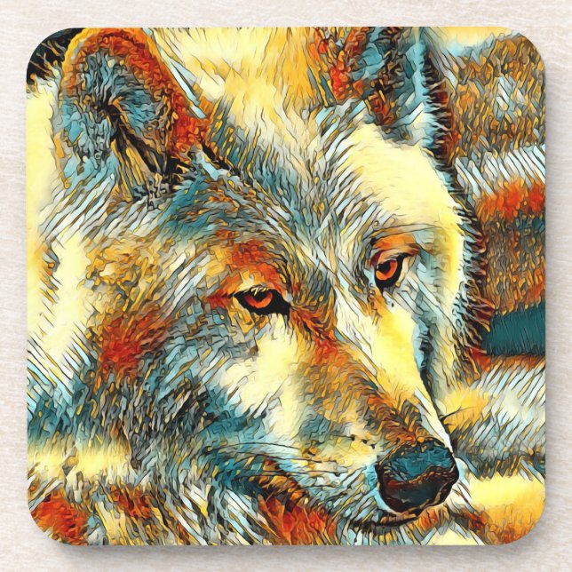 AnimalArt_Wolf_07 Coaster (Front)
