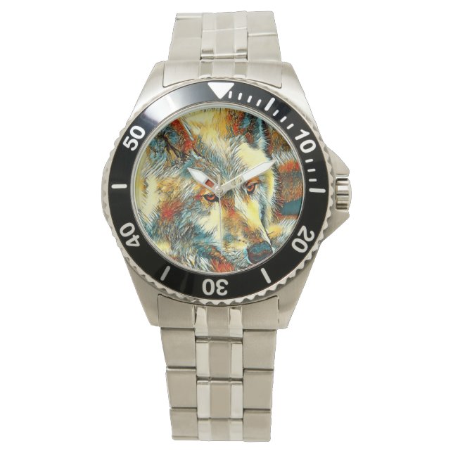 AnimalArt_Wolf_07 Watch (Front)