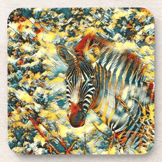 AnimalArt_Zebra_07 Coaster (Front)