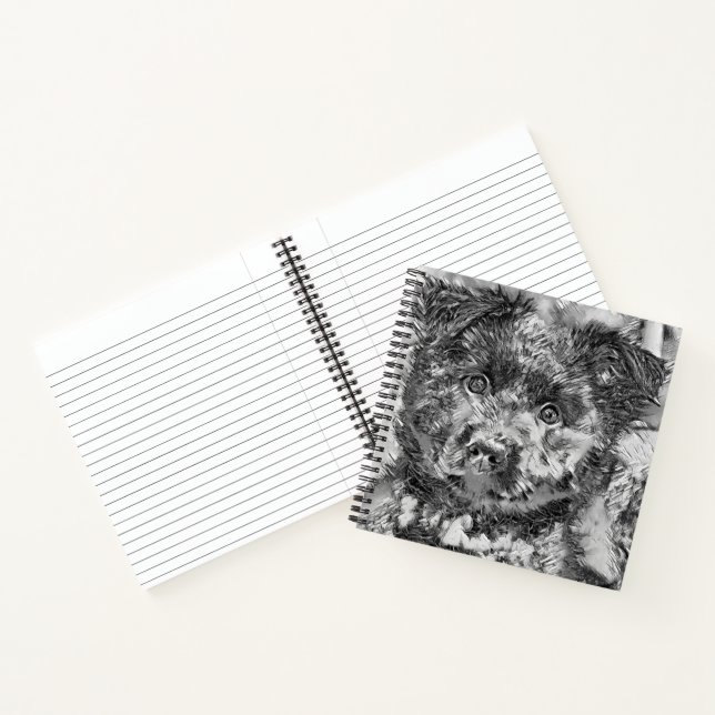 AnimalArtBW_Dog_005 Notebook (Inside)