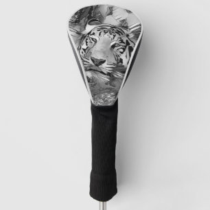 AnimalArtBW_Tiger_002 Golf Head Cover