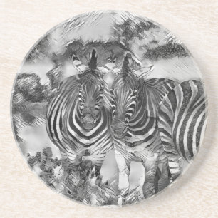 AnimalArtBW_Zebra_012 Coaster