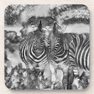 AnimalArtBW_Zebra_012 Coaster