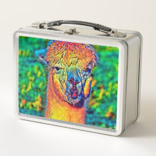 AnimalColor_Alpaca_004 Metal Lunch Box