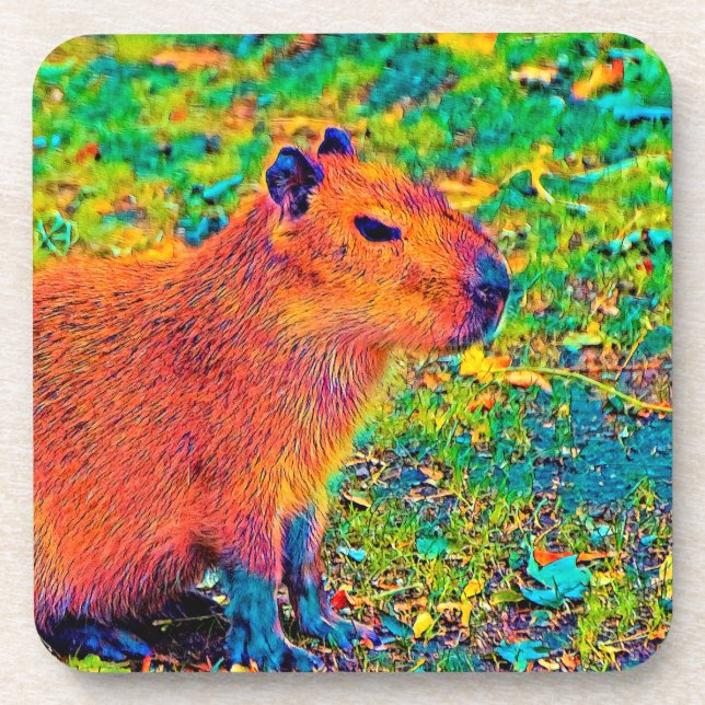 AnimalColor_Capybara_010 Coaster (Front)