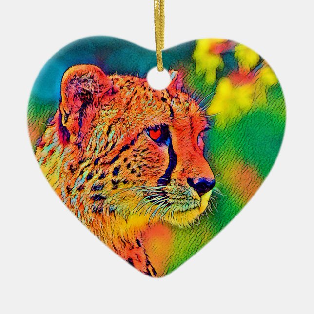 AnimalColor_Cheetah_004 Ceramic Ornament (Front)