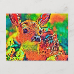 AnimalColor_Deer_002 Postcard