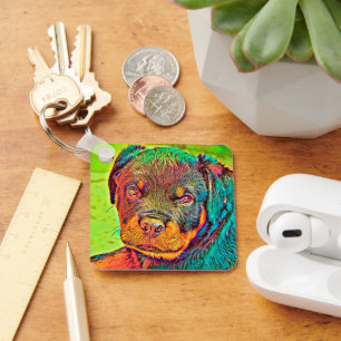 AnimalColor_Dog_003 Keychain