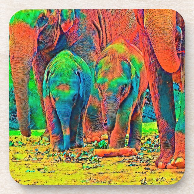 AnimalColor_Elephant_001 Coaster (Front)