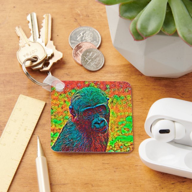 AnimalColor_Gorilla_001 Keychain (Desk)