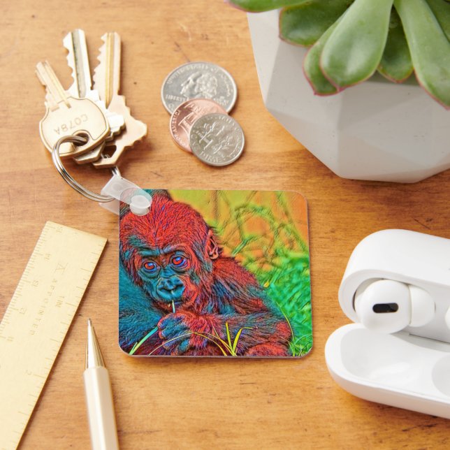 AnimalColor_Gorilla_017 Keychain (Desk)