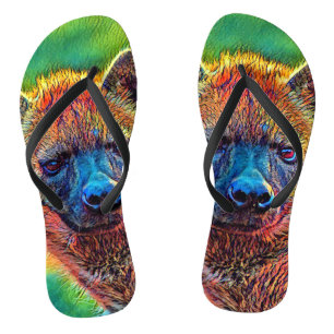 AnimalColor_Hyena_001_by_JAMColors Flip Flops