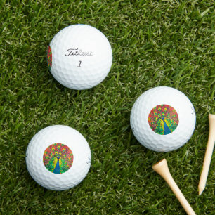 AnimalColor_Peacock_002 Golf Balls