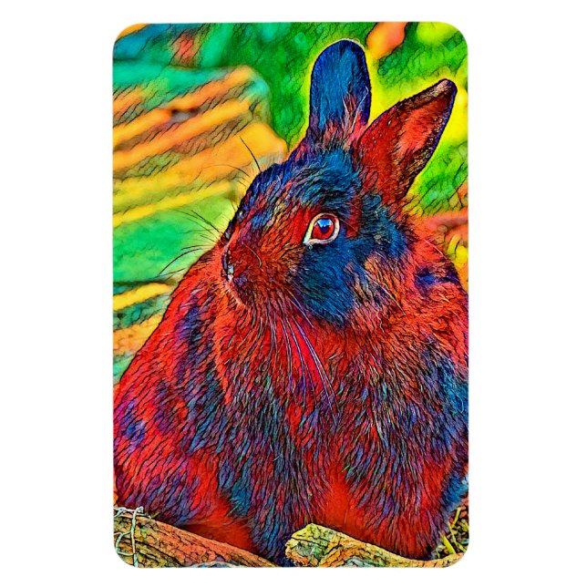 AnimalColor_Rabbit_001 Magnet (Vertical)