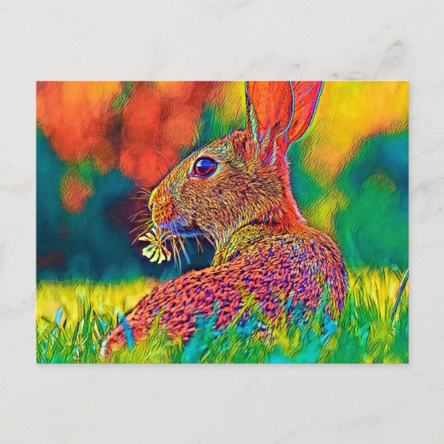 AnimalColor_Rabbit_006 Postcard (Front)