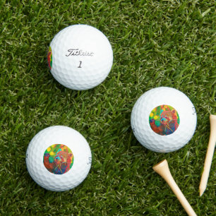 AnimalColor_RedPanda_003 Golf Balls