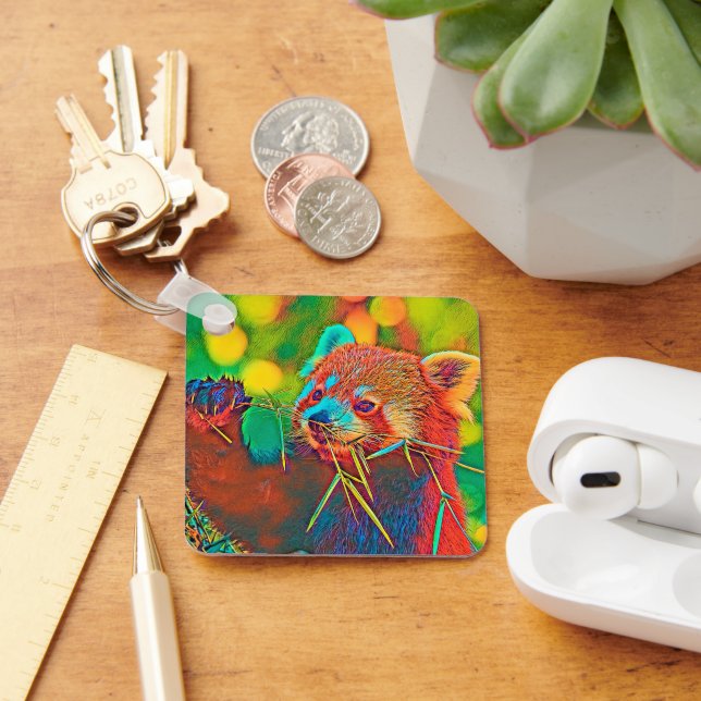 AnimalColor_RedPanda_003 Keychain (Desk)