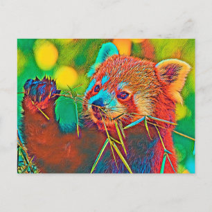 AnimalColor_RedPanda_003 Postcard
